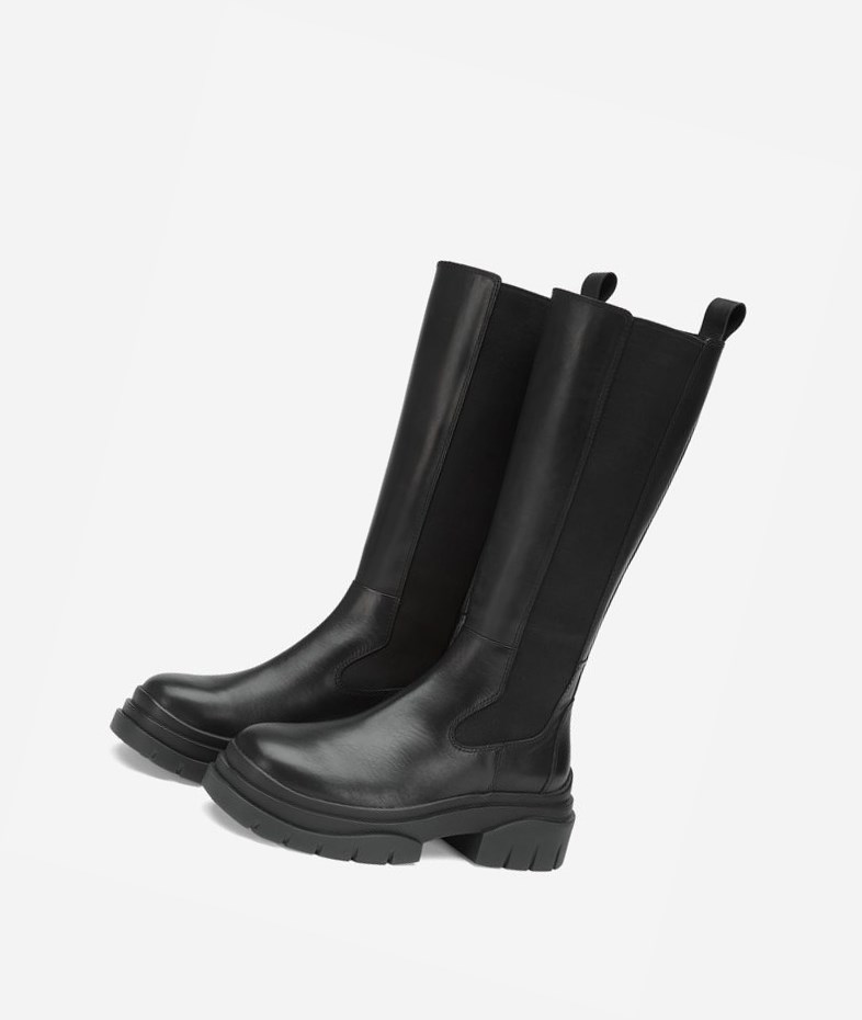 Black Women's ASH Stone Biker Boots | 759MDRASW