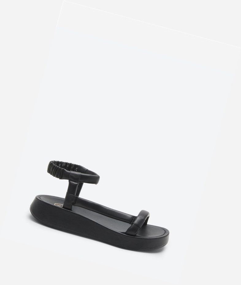 Black Women\'s ASH Victoria Flat Sandals | 409LIEKTO