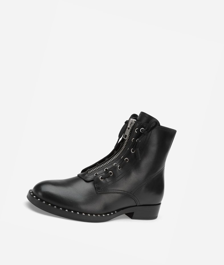 Black Women's ASH Weasel Flat Boots | 718SRGBWC