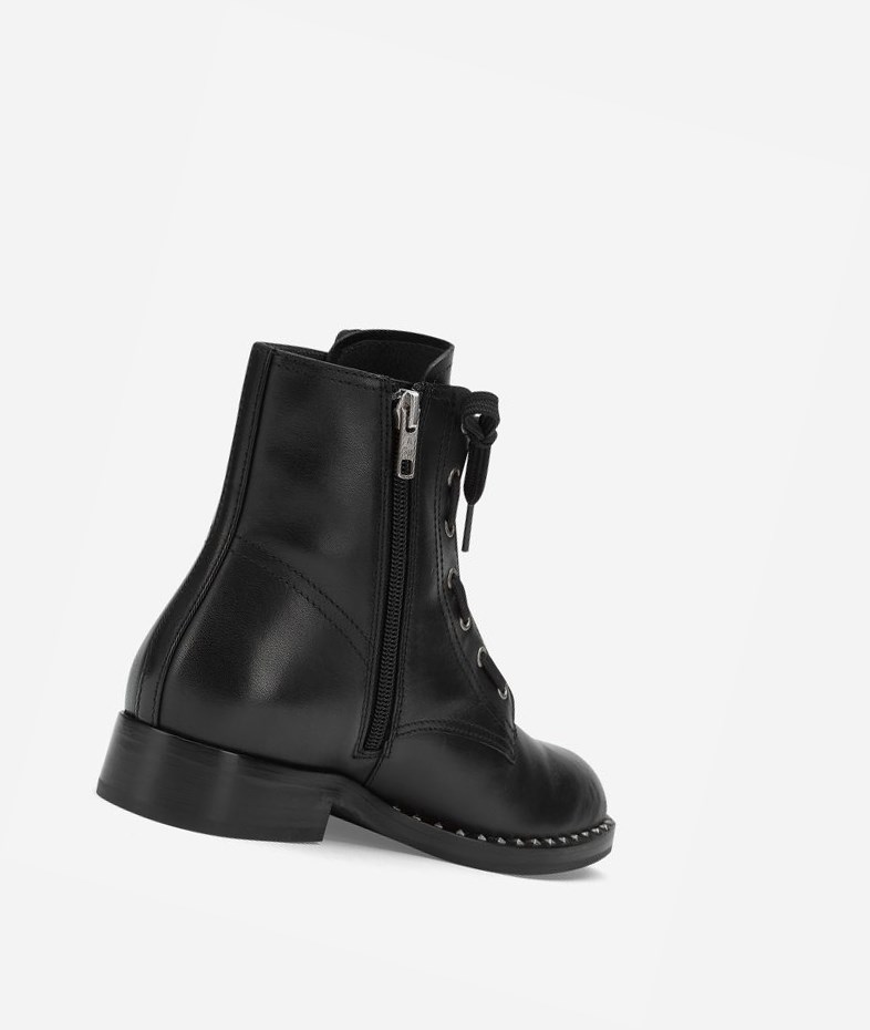 Black Women's ASH Weasel Flat Boots | 718SRGBWC