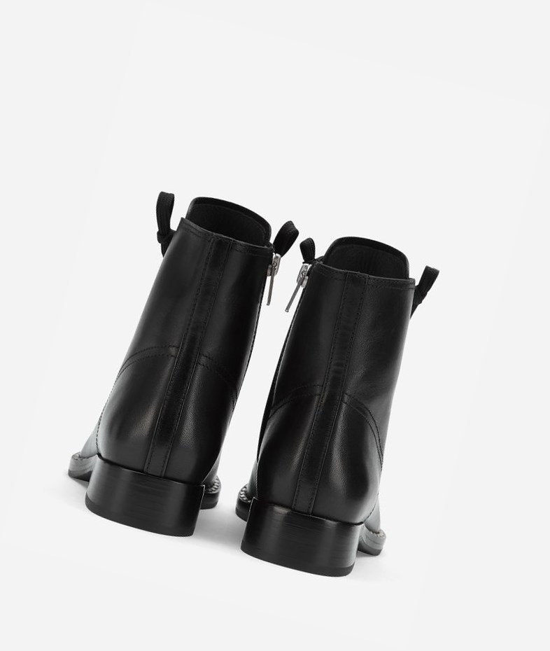 Black Women's ASH Weasel Flat Boots | 718SRGBWC