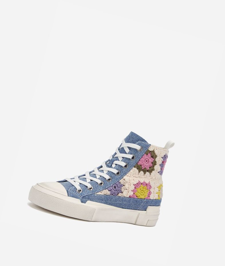 Blue / Pristine / Sand / Tingle / Dolly / Salvia / Young Women's ASH Goa High-Top Sneakers | 491NMYCZO