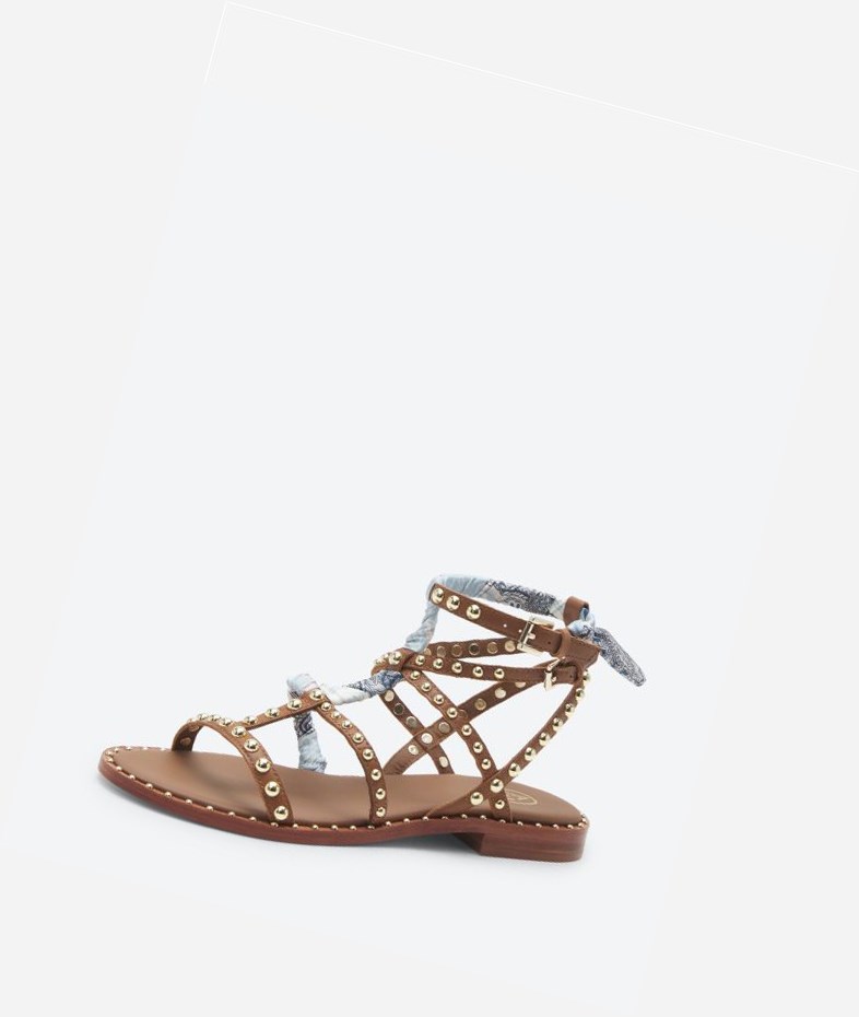 Cuoio / Skylight Women's ASH Patchouli Flat Sandals | 361XKJSHB