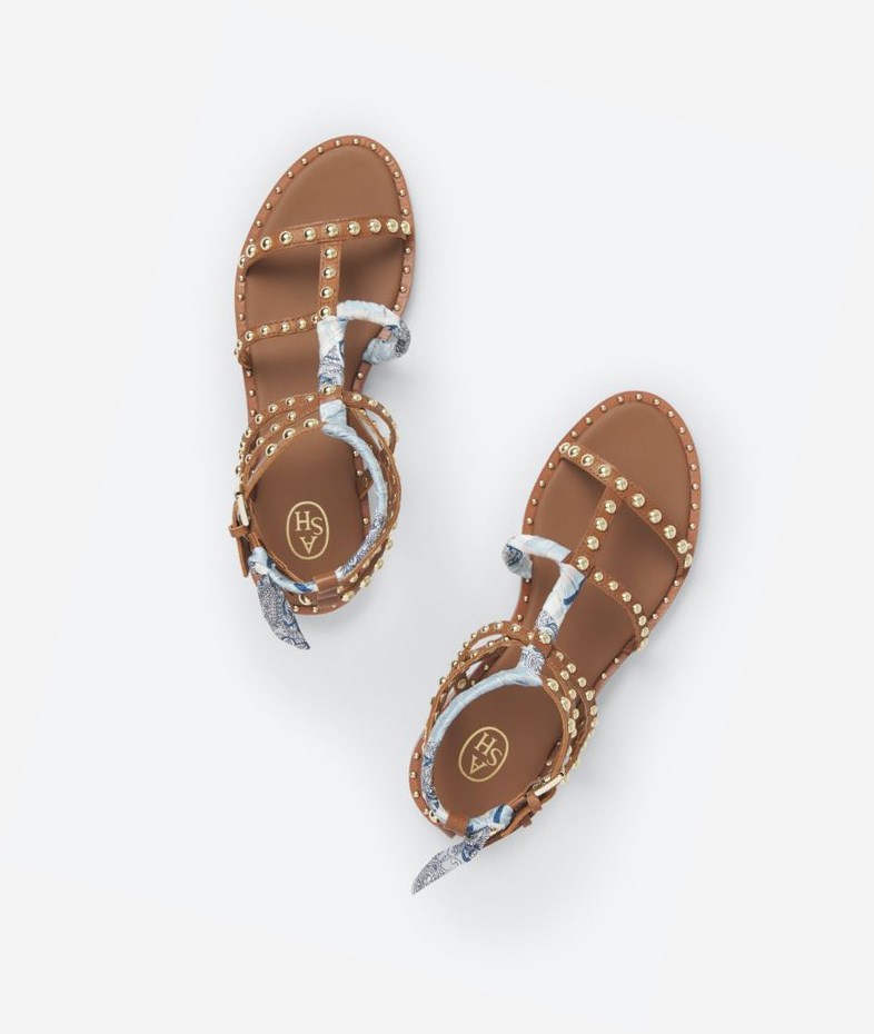 Cuoio / Skylight Women's ASH Patchouli Flat Sandals | 361XKJSHB