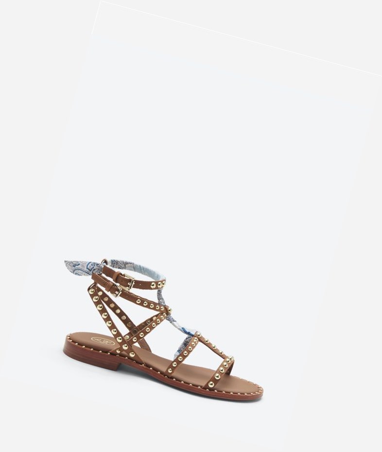 Cuoio / Skylight Women\'s ASH Patchouli Flat Sandals | 361XKJSHB