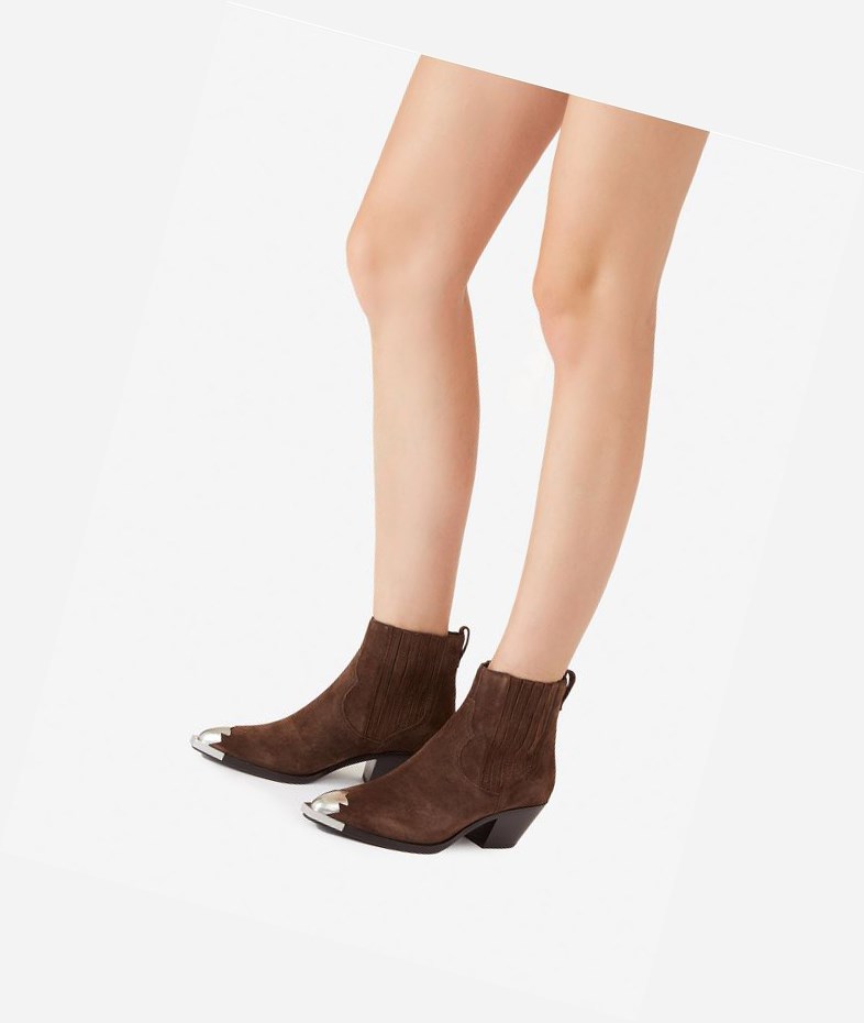 Espresso Women's ASH Floyd Ankle Boots | 439AEKFNR