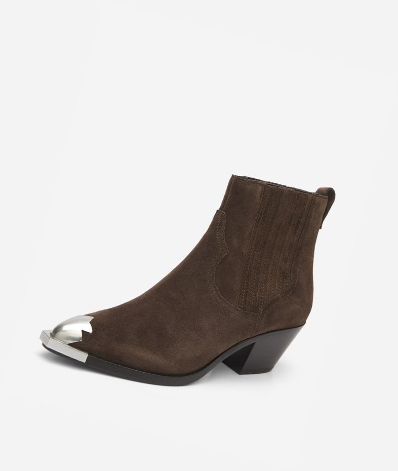 Espresso Women's ASH Floyd Ankle Boots | 439AEKFNR