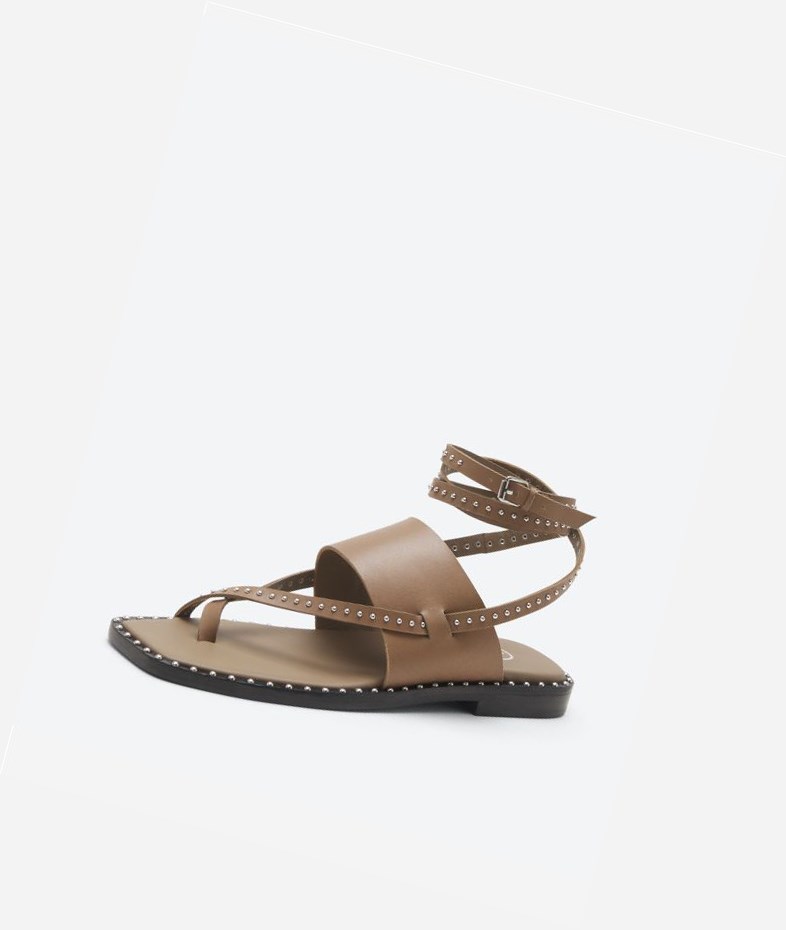 Fango Women's ASH Medusa Studs Flat Sandals | 530PQKJHD