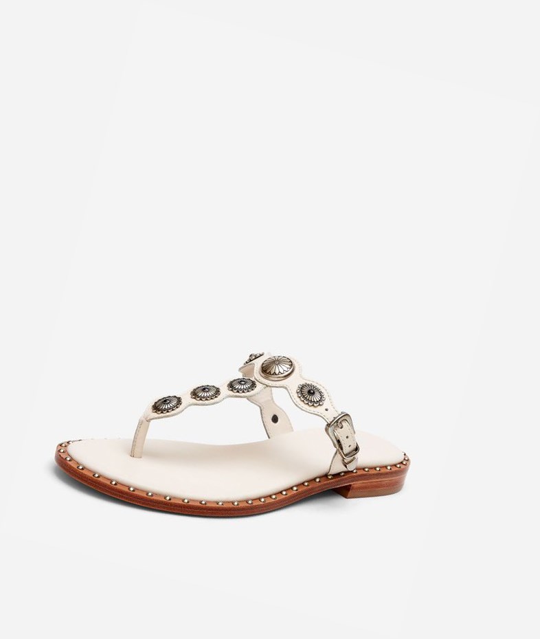 Ivory Women's ASH Patty Flat Sandals | 126JGIUKB