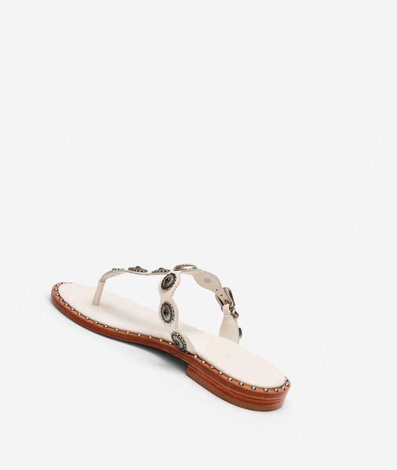 Ivory Women's ASH Patty Flat Sandals | 126JGIUKB