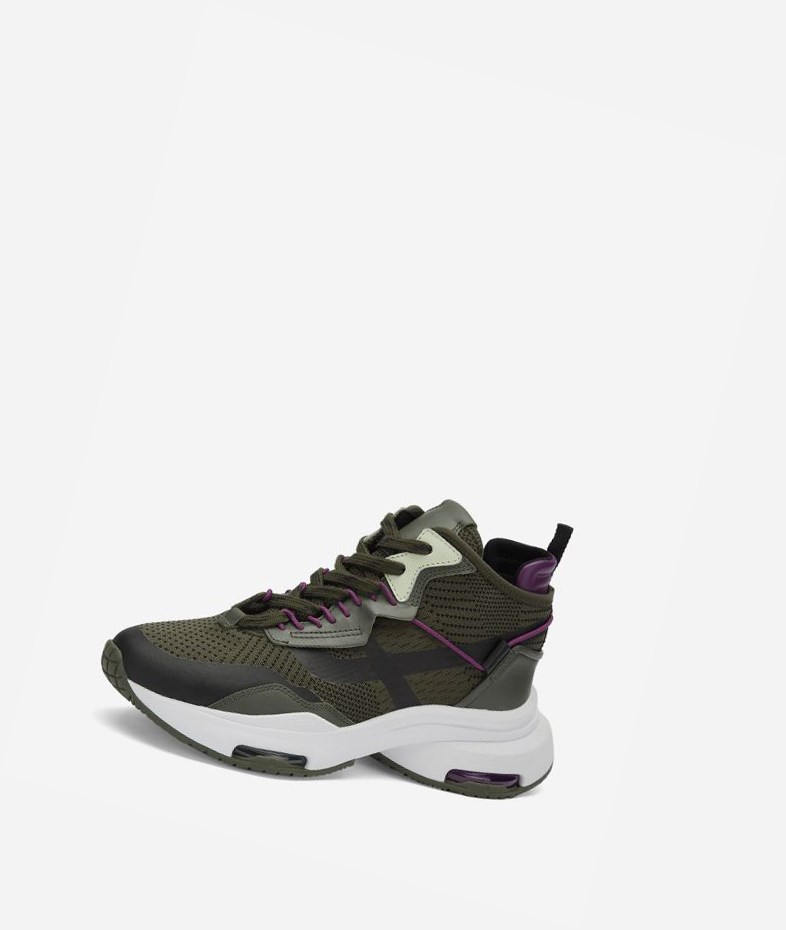 Military / Black / Aviator / Pale Lime / Mystique Women's ASH Oddisey Low-Top Sneakers | 268WNGBSA