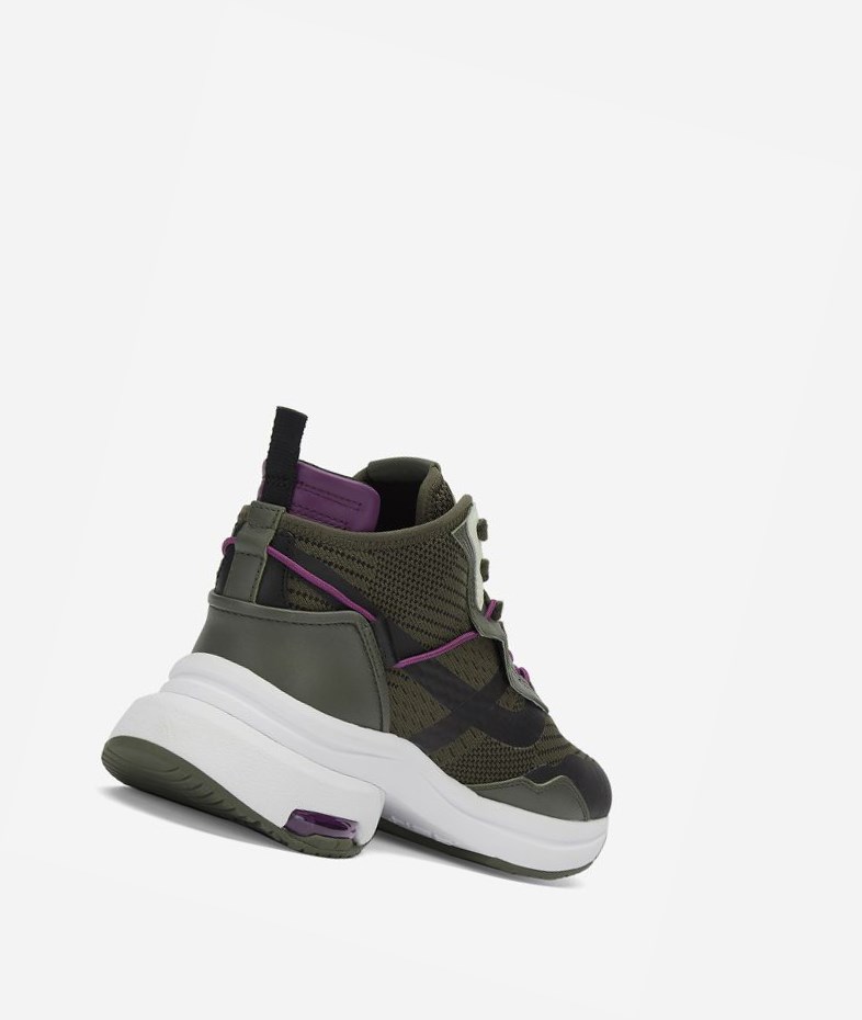 Military / Black / Aviator / Pale Lime / Mystique Women's ASH Oddisey Low-Top Sneakers | 268WNGBSA