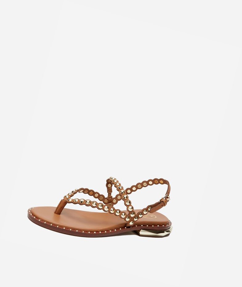 New Cinnamon Women's ASH Patchy Flat Sandals | 379XSWMTA