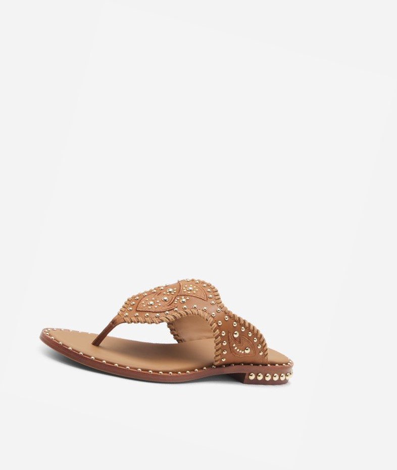 New Cinnamon Women's ASH Phedra Flat Sandals | 827ZIWSNH