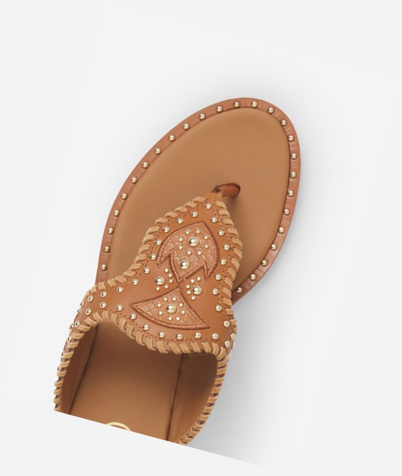 New Cinnamon Women's ASH Phedra Flat Sandals | 827ZIWSNH