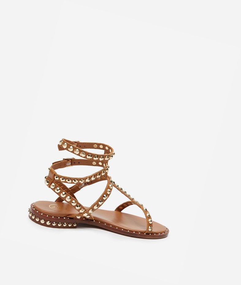 New Cinnamon Women's ASH Play Flat Sandals | 427YRJUFL