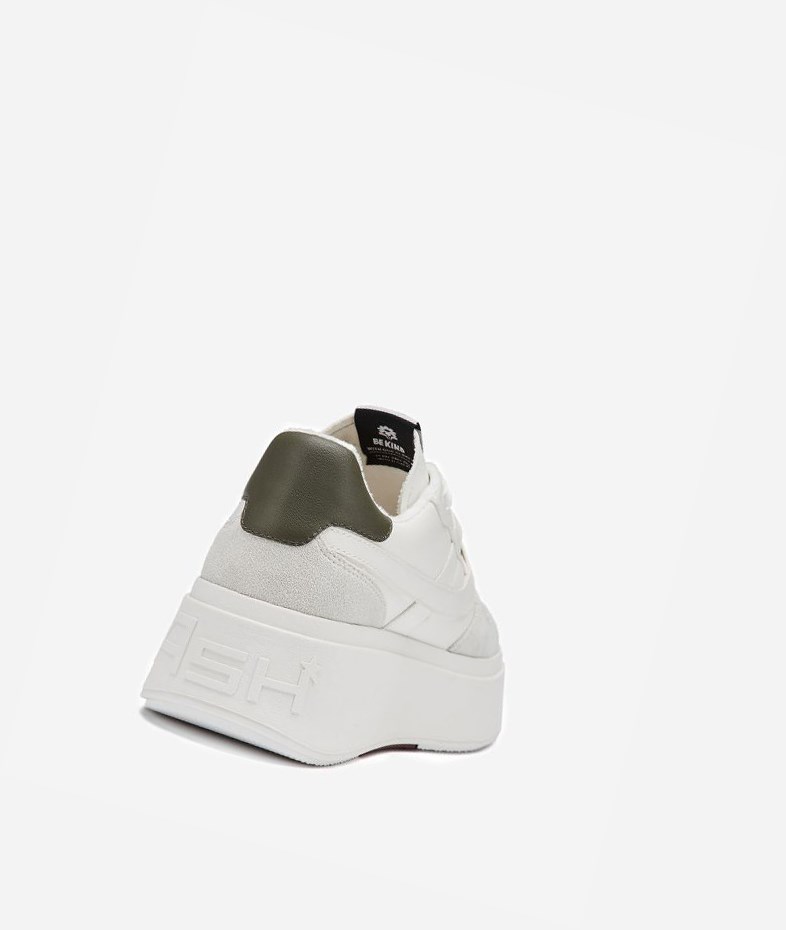 Off White / White / Leaf Women's ASH Match Low-Top Sneakers | 618JMXZYD