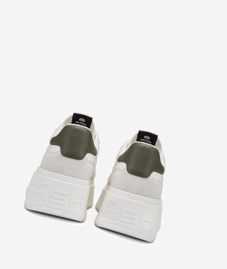 Off White / White / Leaf Women's ASH Match Low-Top Sneakers | 618JMXZYD