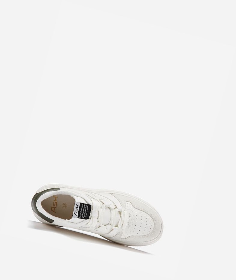 Off White / White / Leaf Women's ASH Match Low-Top Sneakers | 618JMXZYD