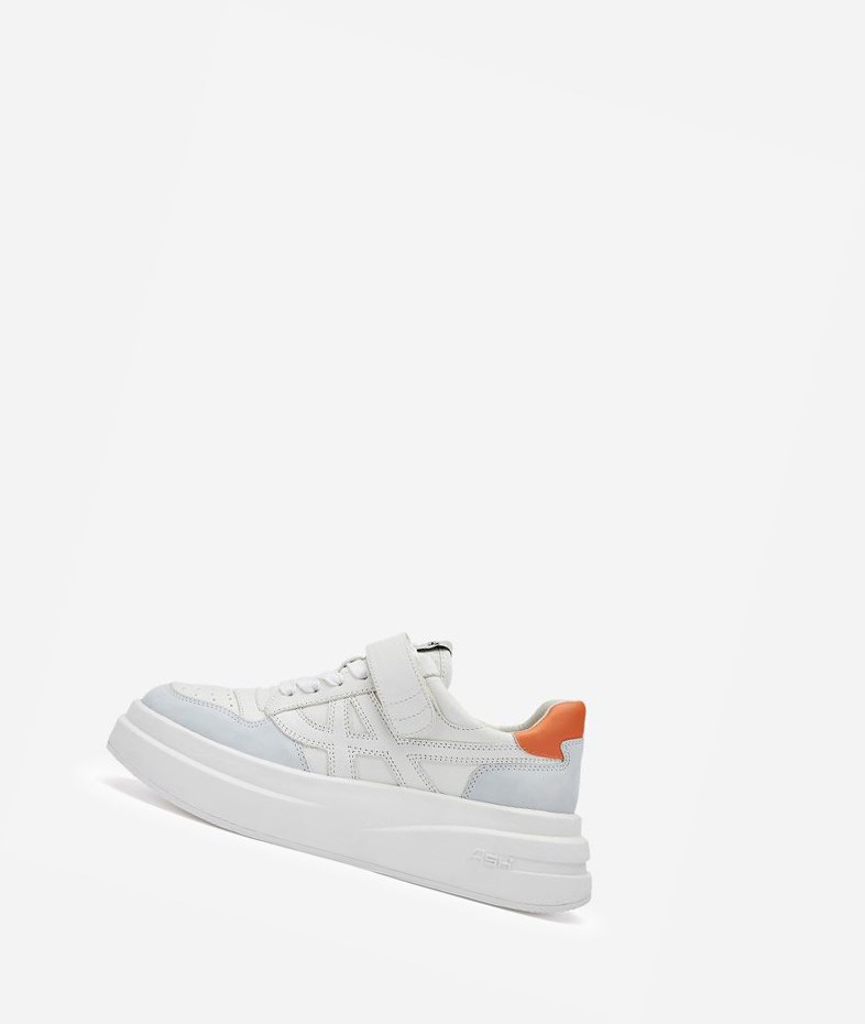 Pearl / White / Carrot / Metal White Women\'s ASH Indy Low-Top Sneakers | 574RTMJLB