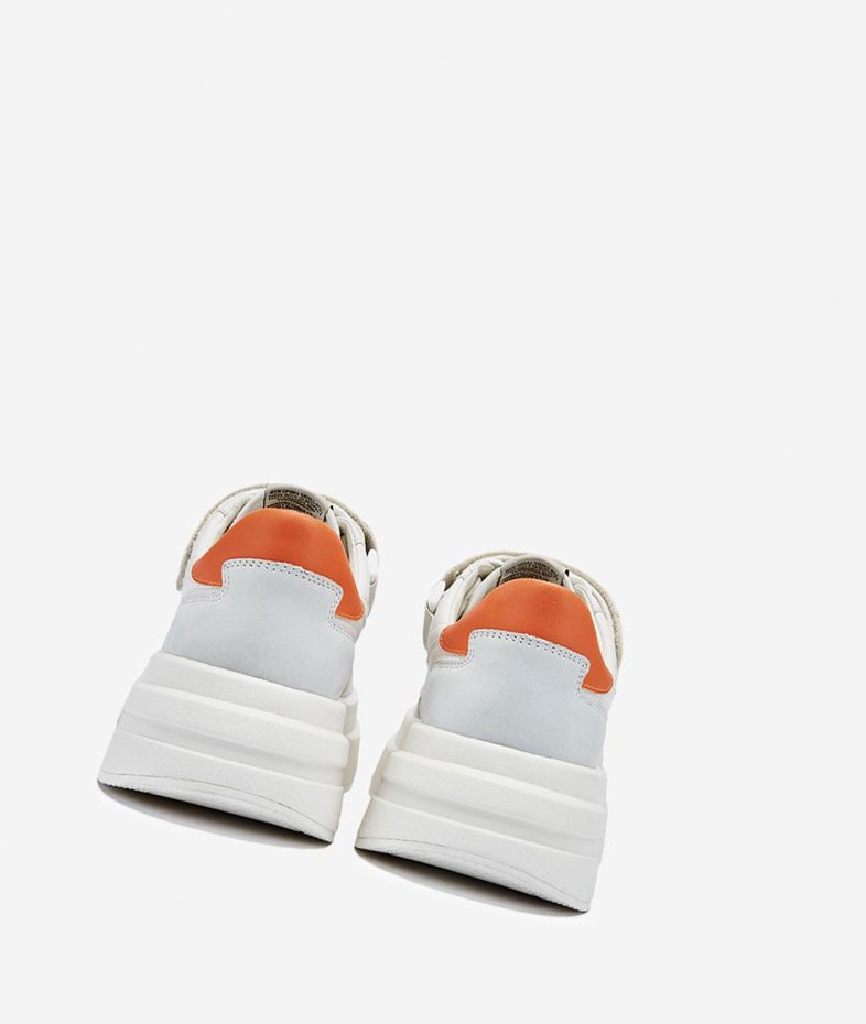 Pearl / White / Carrot / Metal White Women's ASH Indy Low-Top Sneakers | 725ZUCKJF