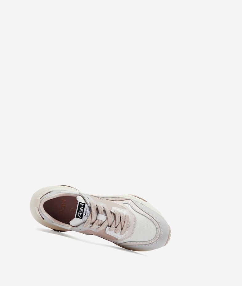 Pearl / White / Pinksalt / White Women's ASH Octopus Low-Top Sneakers | 614HRZMJG