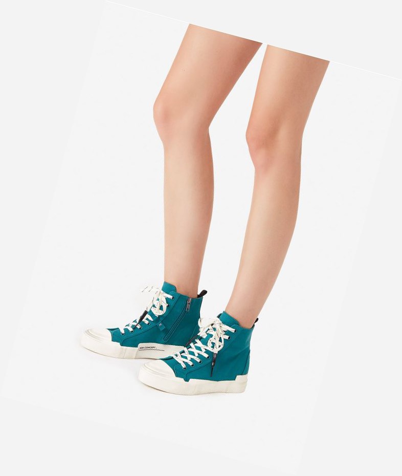 Petrol Women's ASH Ghibly High-Top Sneakers | 910FVGOWY