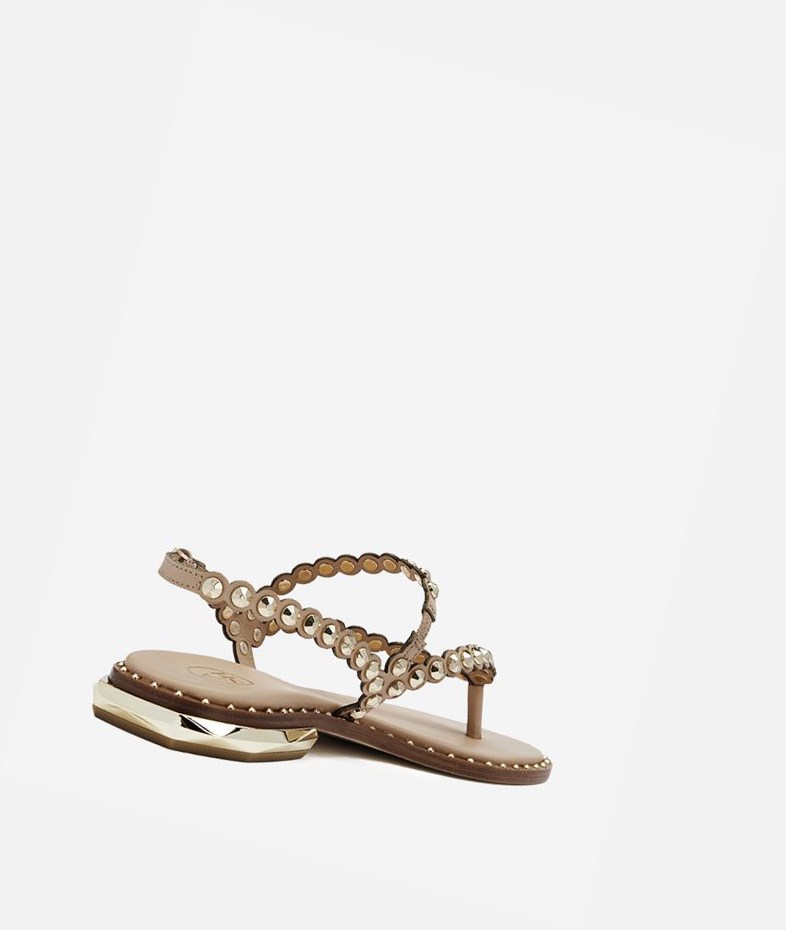 Skin Women's ASH Patchy Flat Sandals | 721VKEDYN