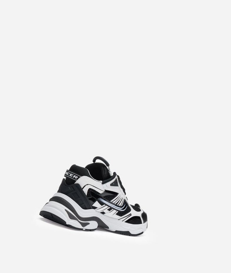 White / Black Women's ASH Race Low-Top Sneakers | 815MVGXOF