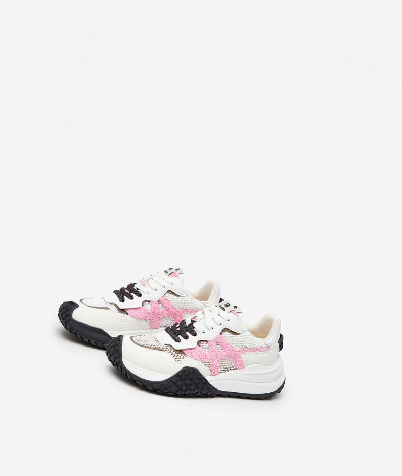 White / Dolly / Off White / Black Women's ASH Joker Be Kind Low-Top Sneakers | 476RTUJFK