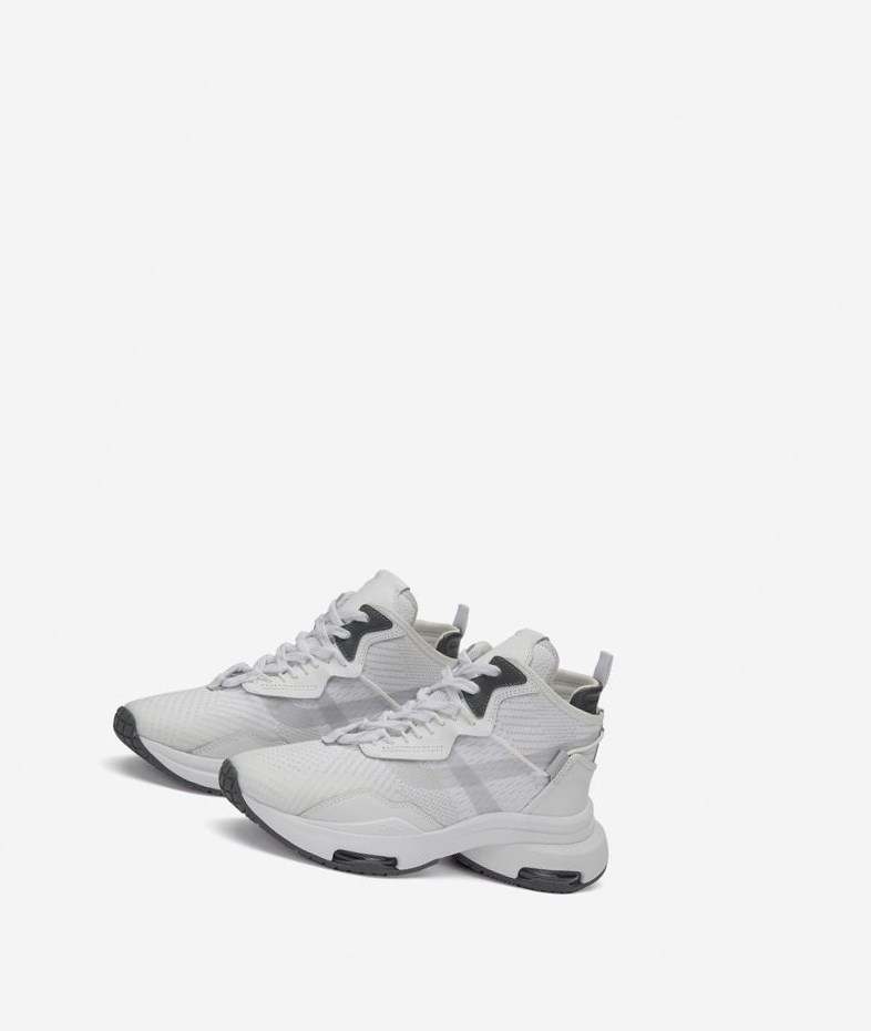 White / Lt Grey / Fog Women's ASH Oddisey Low-Top Sneakers | 580BGZQON