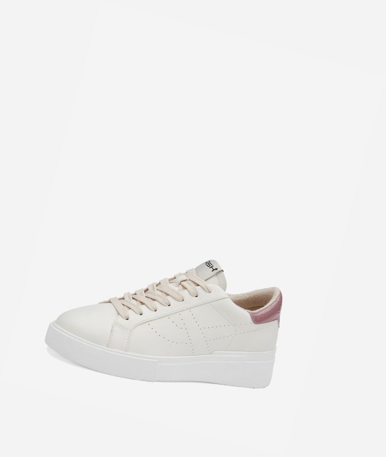 White / Pink wood Women's ASH Fury Bis Low-Top Sneakers | 640DMEAHX