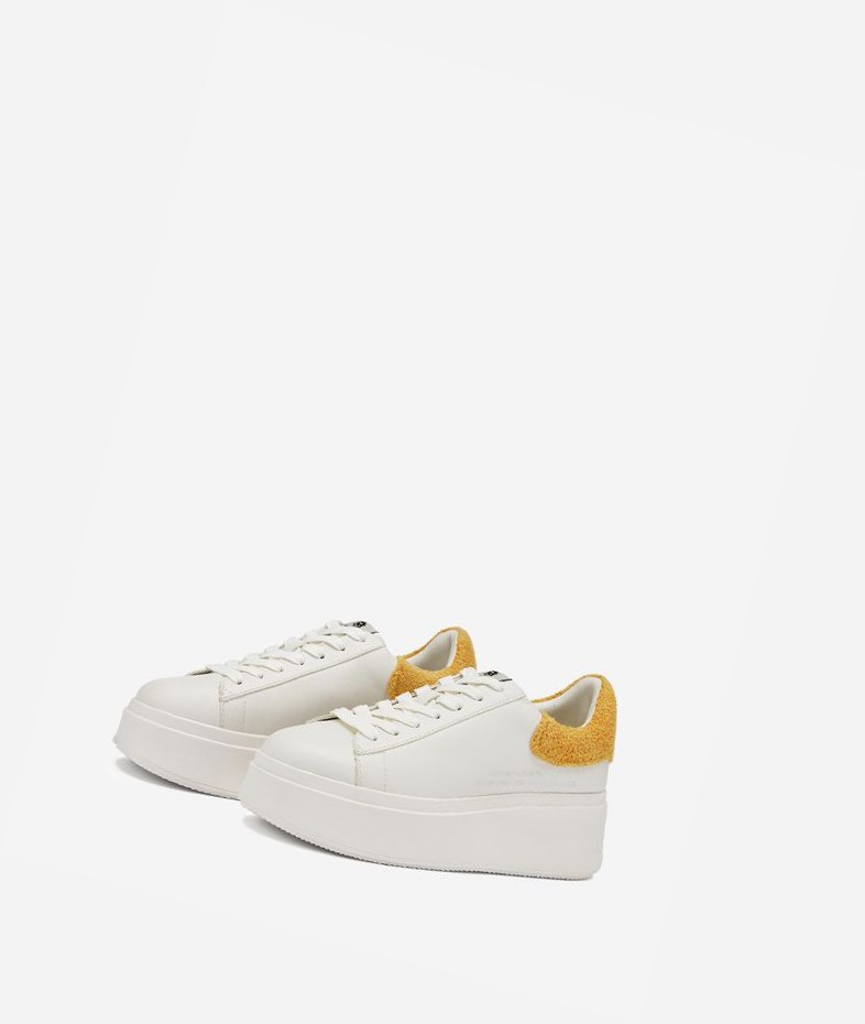 White / Spark Women's ASH Moby Be Kind Low-Top Sneakers | 513QEMDUY