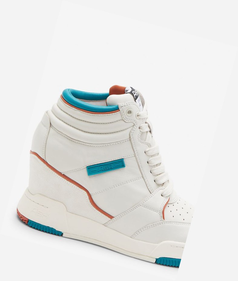 White Women's ASH Blade High-Top Sneakers | 450SJZRMD