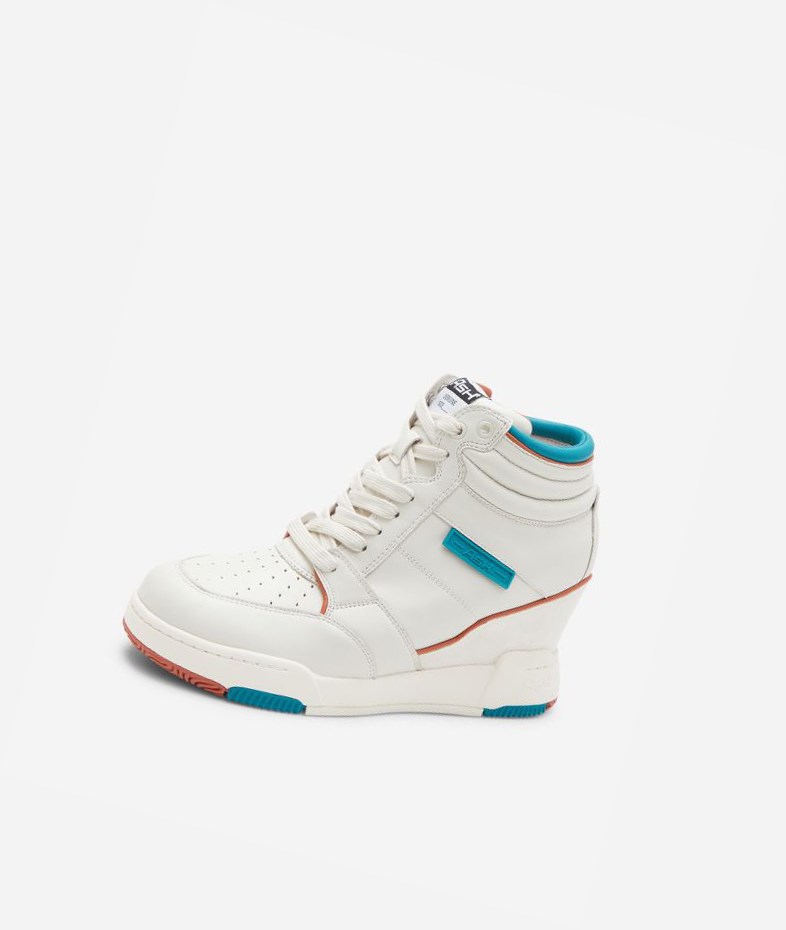 White Women's ASH Blade High-Top Sneakers | 450SJZRMD