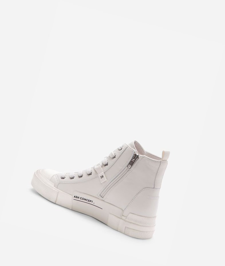 White Women's ASH Gaudi High-Top Sneakers | 917GAMEDV