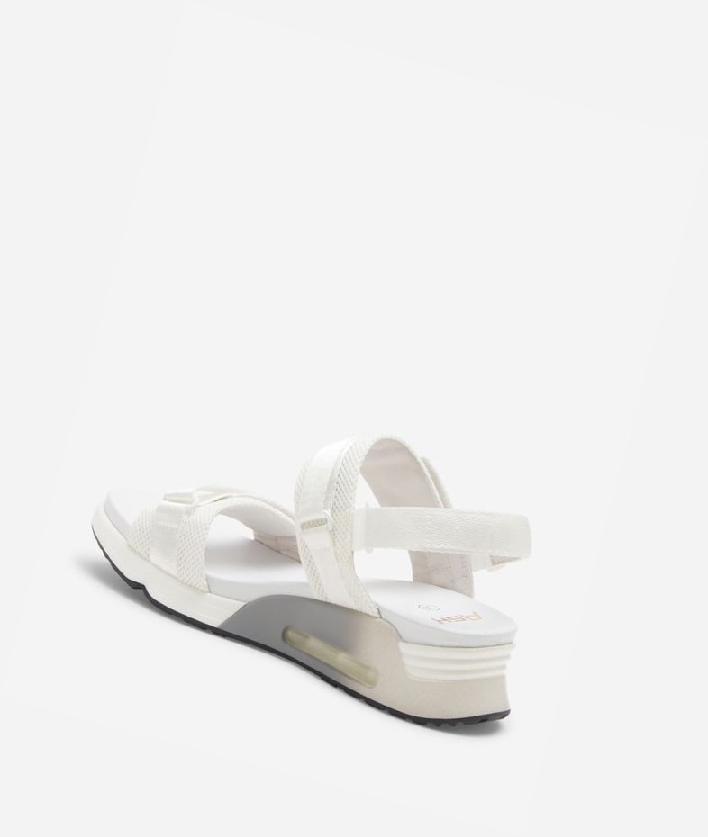 White Women's ASH Lock Sneaker Sandals | 425WIOTGN