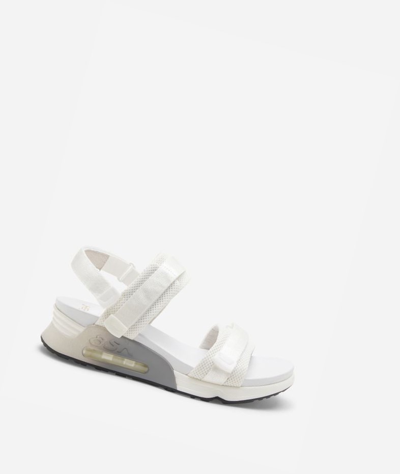 White Women\'s ASH Lock Sneaker Sandals | 425WIOTGN