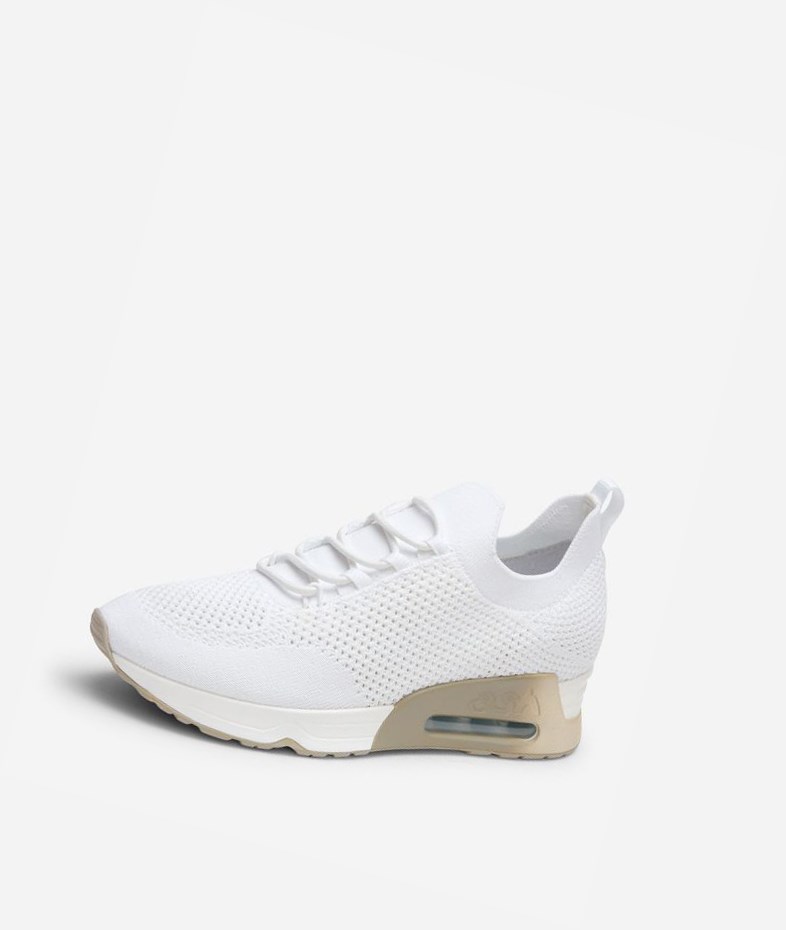 White Women's ASH Lunatic Bis Low-Top Sneakers | 350GYDATU