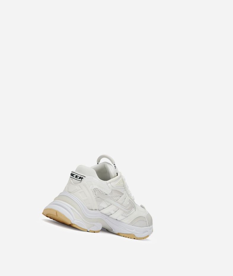 White Women's ASH Race Low-Top Sneakers | 371GFTHKA