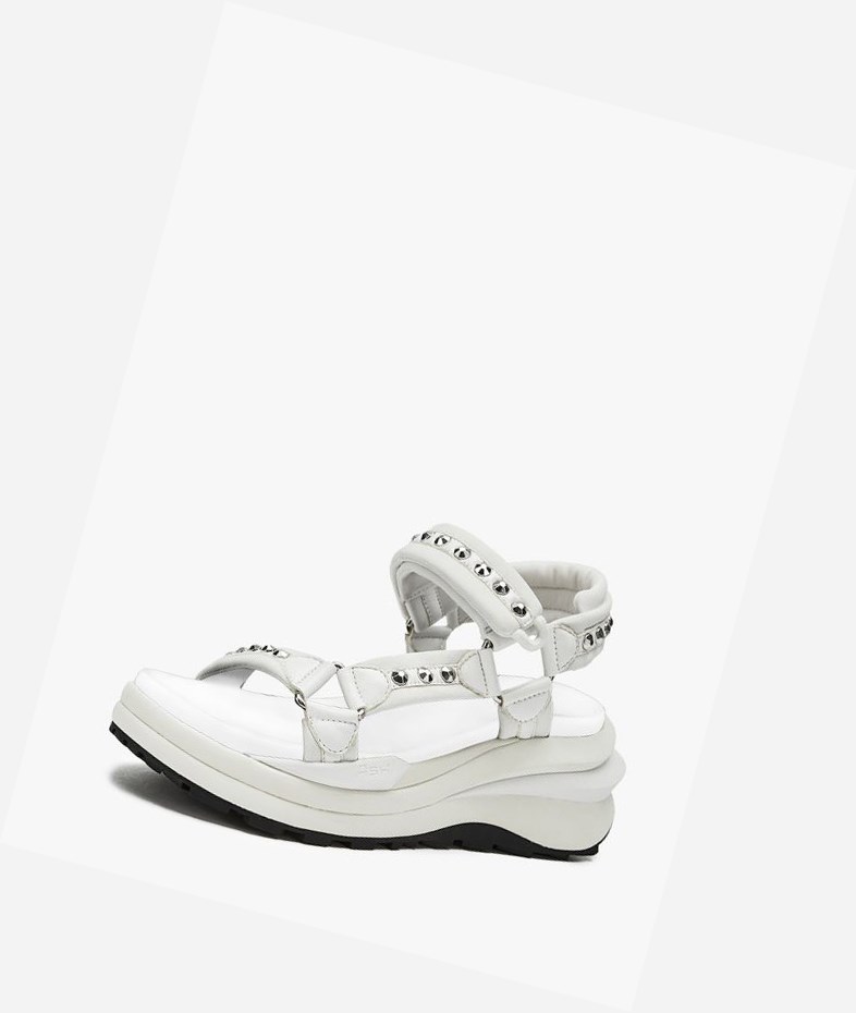 White Women's ASH Shogun Sneaker Sandals | 724WNXJCO