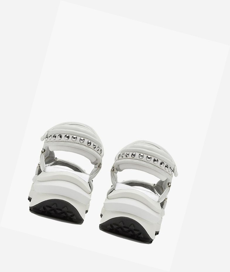 White Women's ASH Shogun Sneaker Sandals | 724WNXJCO