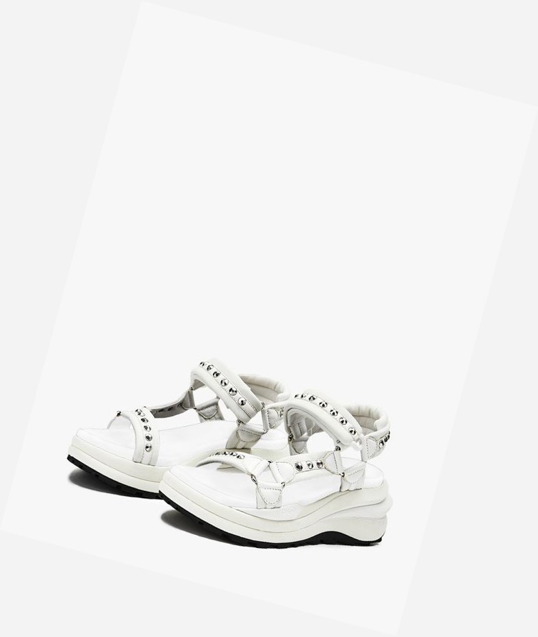 White Women's ASH Shogun Sneaker Sandals | 832PVBALC