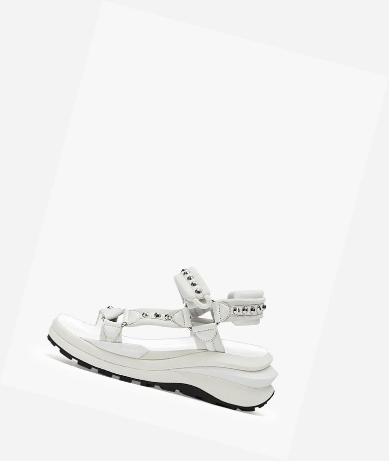 White Women\'s ASH Shogun Sneaker Sandals | 832PVBALC